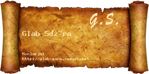 Glab Sára névjegykártya