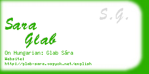 sara glab business card