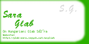sara glab business card